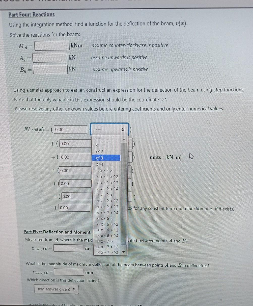 Solved Question Two - Deflections - (40 MARKS) The beam | Chegg.com