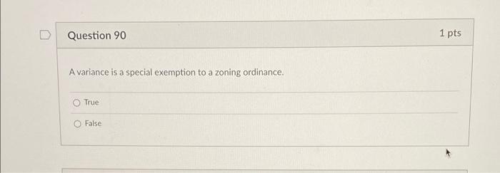 Solved Question 87 1 pts The choice of the location for a | Chegg.com