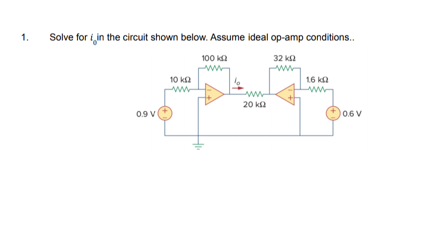 Solved 1. Solve For I In The Circuit Shown Below. Assume | Chegg.com