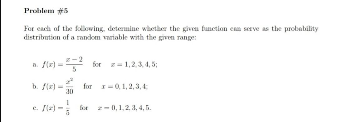 Solved For Each Of The Following, Determine Whether The | Chegg.com