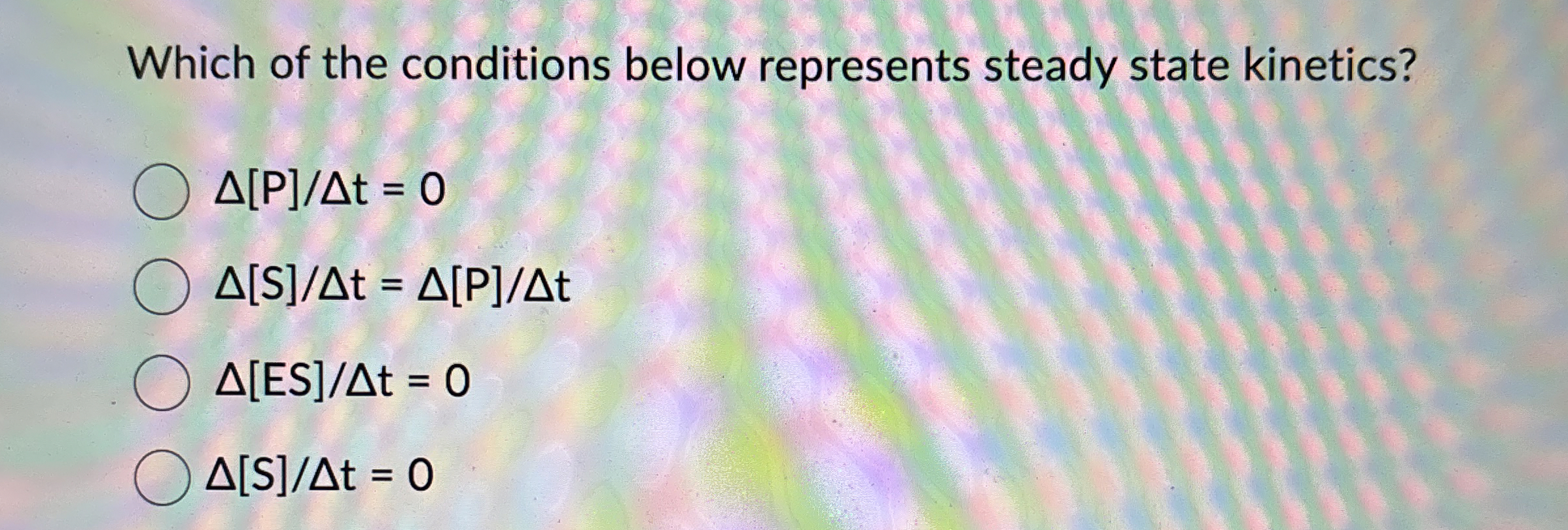 Solved Which of the conditions below represents steady state | Chegg.com