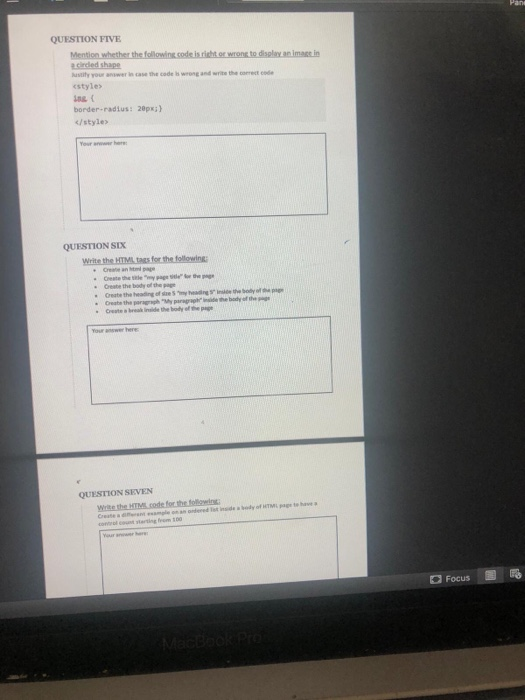 Solved QUESTION ONE WRITE THE CODE FOR THE FOLLOWING | Chegg.com