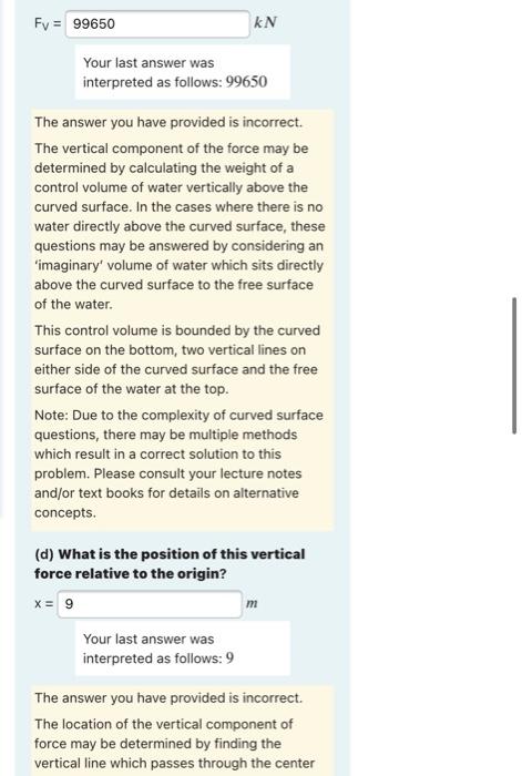 Solved Free Surface h 0 A curved surface (as shown in the | Chegg.com