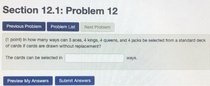 Solved Section 12.1: Problem 12 Previous Problem Problem | Chegg.com