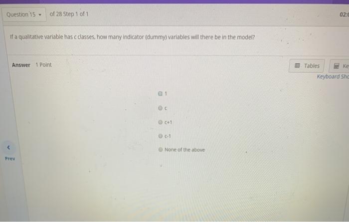 Solved Question 15 of 28 Step 1 of 1 02:0 If a qualitative | Chegg.com