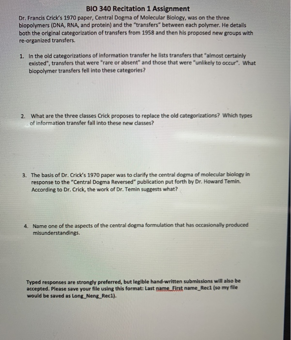 Essay on bio340 image