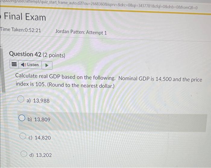 Solved Calculate Real GDP Based On The Following. Nominal | Chegg.com