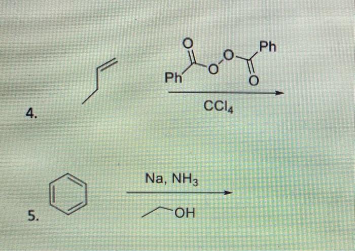 Solved Draw The Product Of These Reactions And Show The 