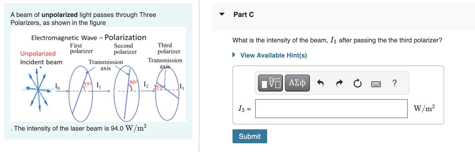 Solved PLEASE HELP. Will leave a good review. A beam of | Chegg.com