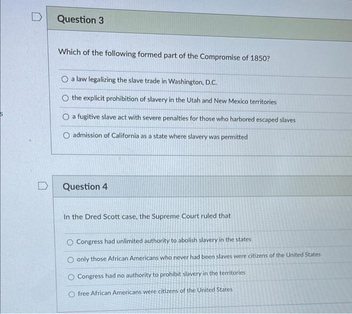 Question 3 Which of the following formed part of the | Chegg.com