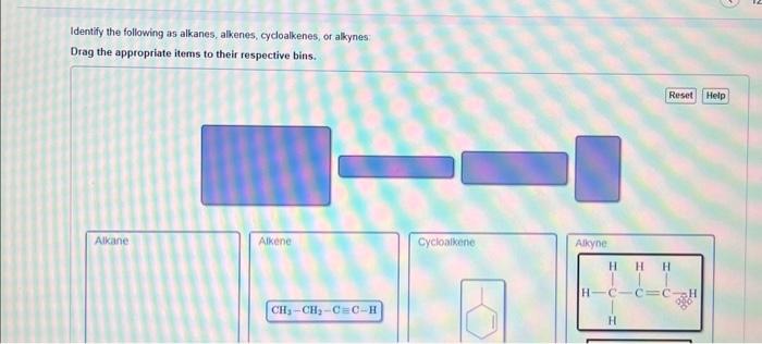 Solved Identify The Following As Alkanes, Alkenes, | Chegg.com