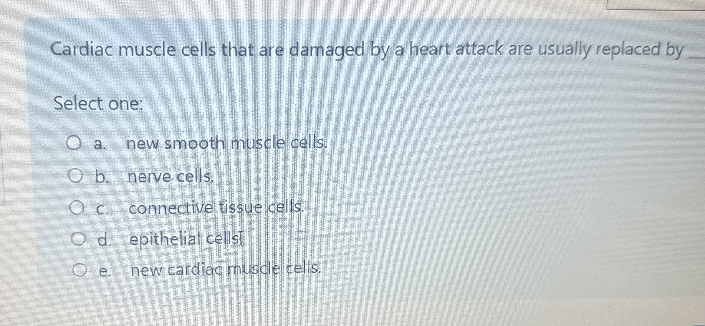 Solved Cardiac muscle cells that are damaged by a heart | Chegg.com