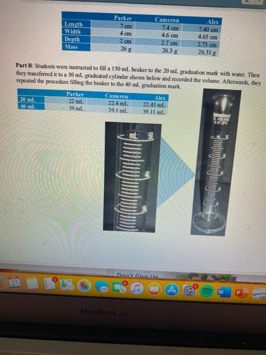 Solved Laboratory Measurements Raw Data Three students | Chegg.com