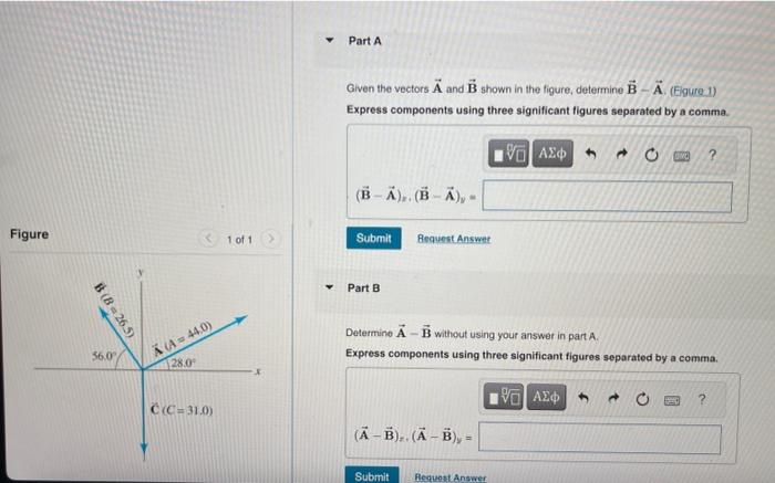 Solved Given The Vectors A And B Shown In The Figure, | Chegg.com