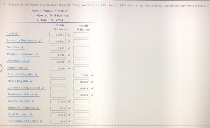 Solved Entries Into Accounts And Trial Balance Connie Babe Chegg Com