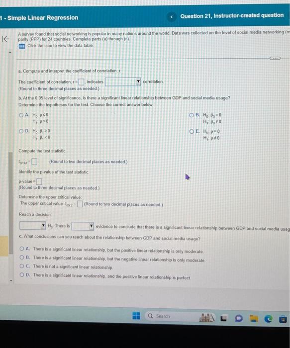 Solved A survey found that social networking is popular in | Chegg.com