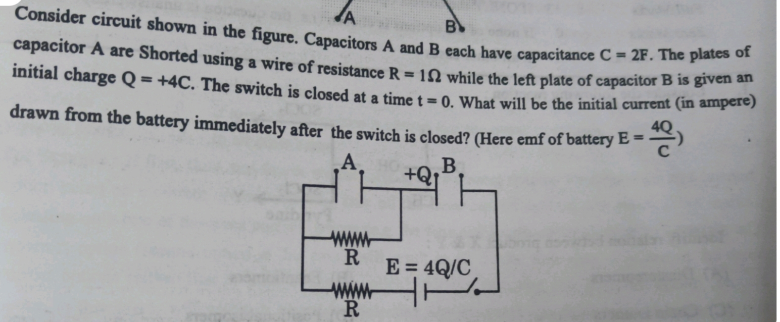 Solved Consider circuit shown in the figure. Capacitors A | Chegg.com