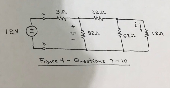 Solved Questions 7 - 10: Consider the circuit shown in | Chegg.com