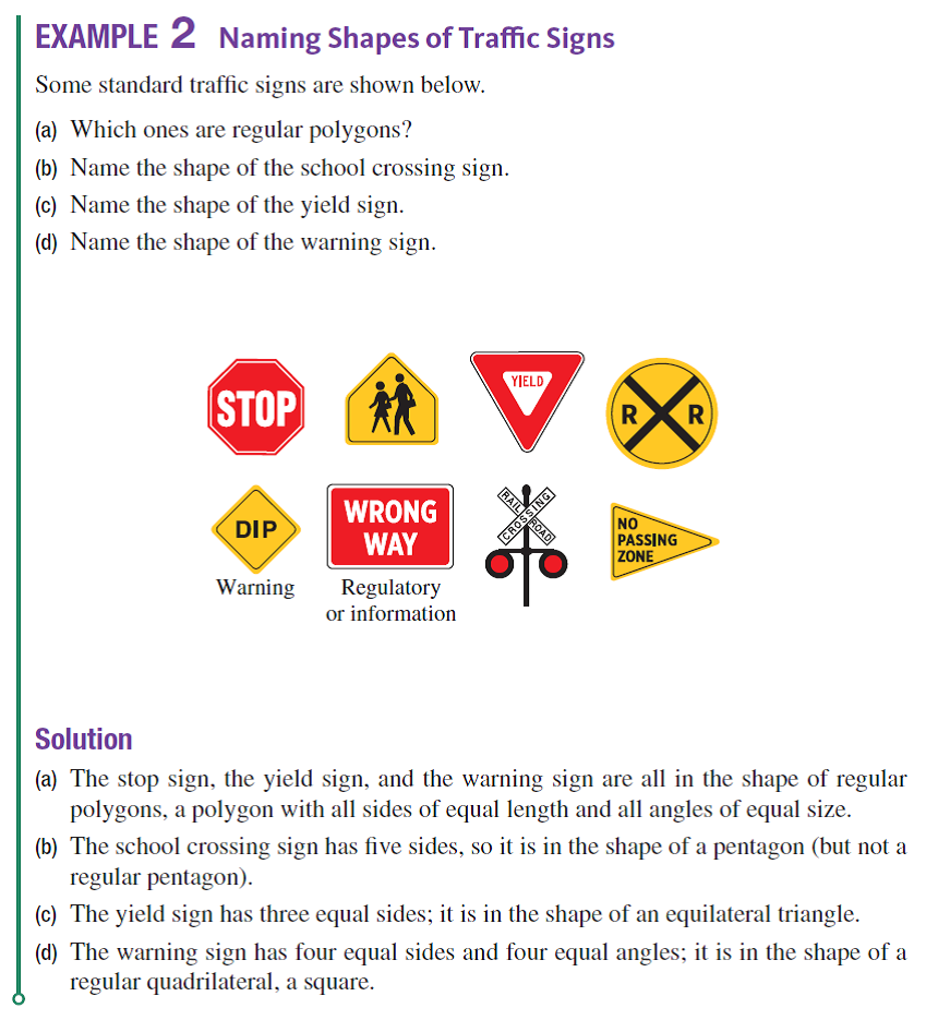 Solved Refer To The Traffic Signs In Example 2 And Name The S Chegg Com