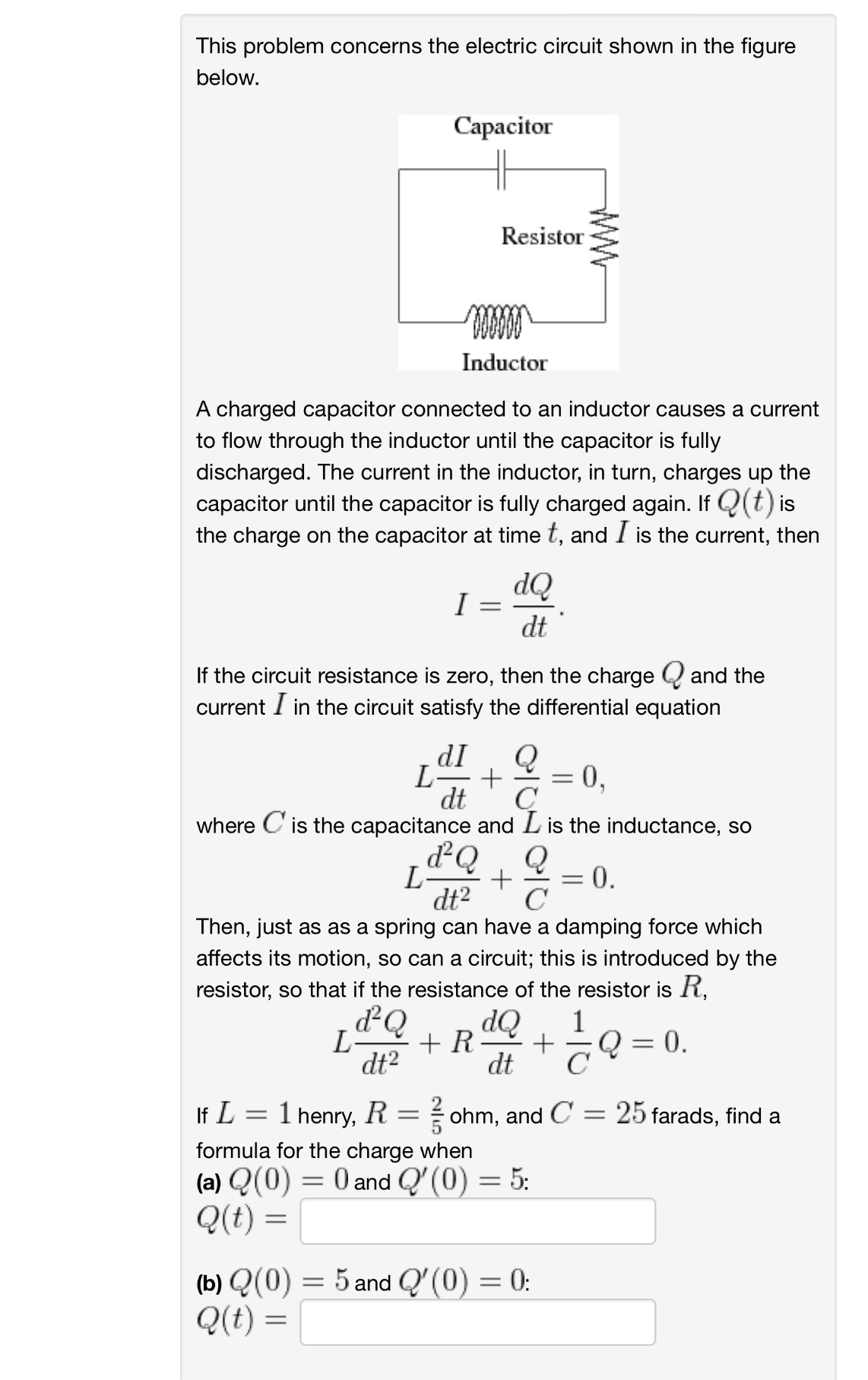 Solved This problem concerns the electric circuit shown in | Chegg.com