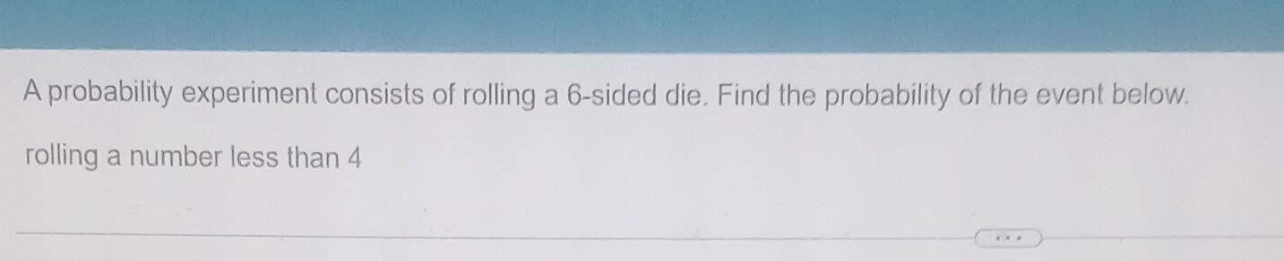 experimental probability of rolling a 6