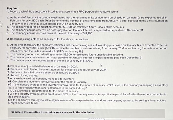 On January 1 2024 The General Ledger Of A Company Chegg Com   Image