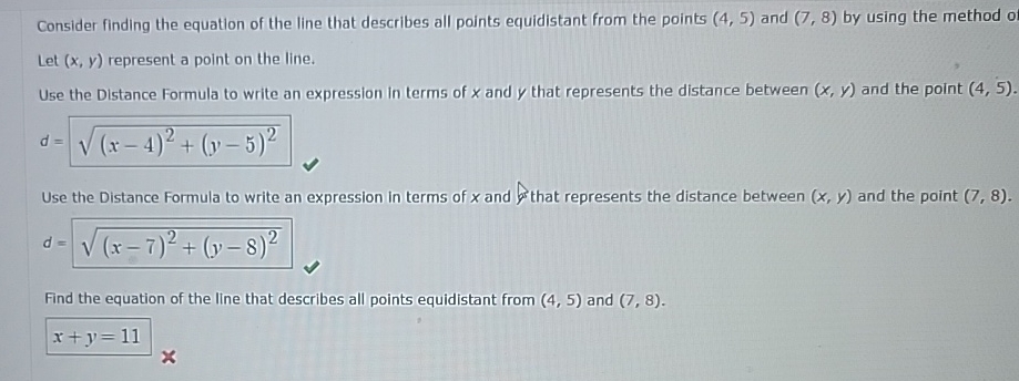 Solved Consider finding the equation of the line that | Chegg.com
