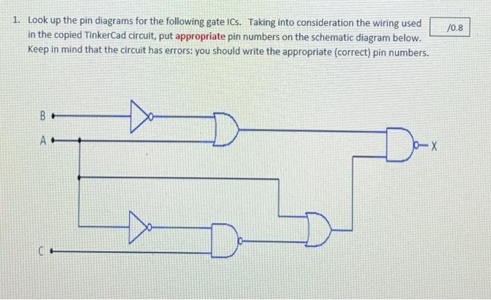 Solved 10.8 1. Look up the pin diagrams for the following | Chegg.com