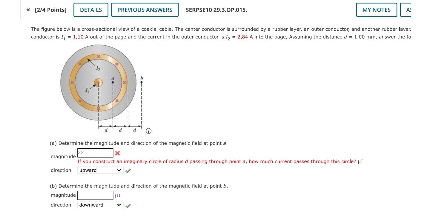 Solved Calculate the magnitude of the magnetic field at a | Chegg.com