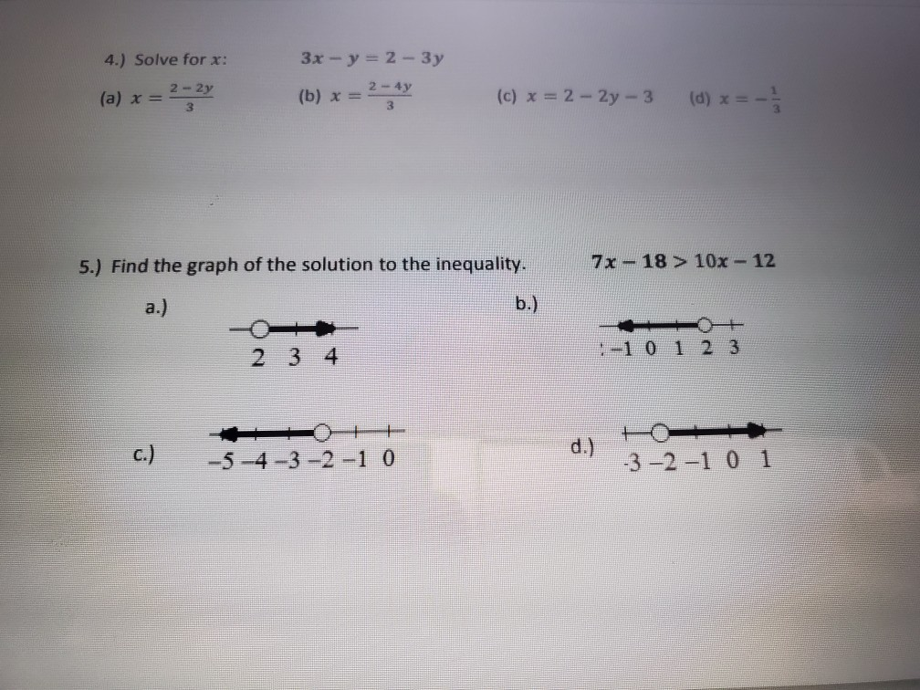 Solved 4 Solve For X A X 2 28 3x Y 2 3y B Chegg Com