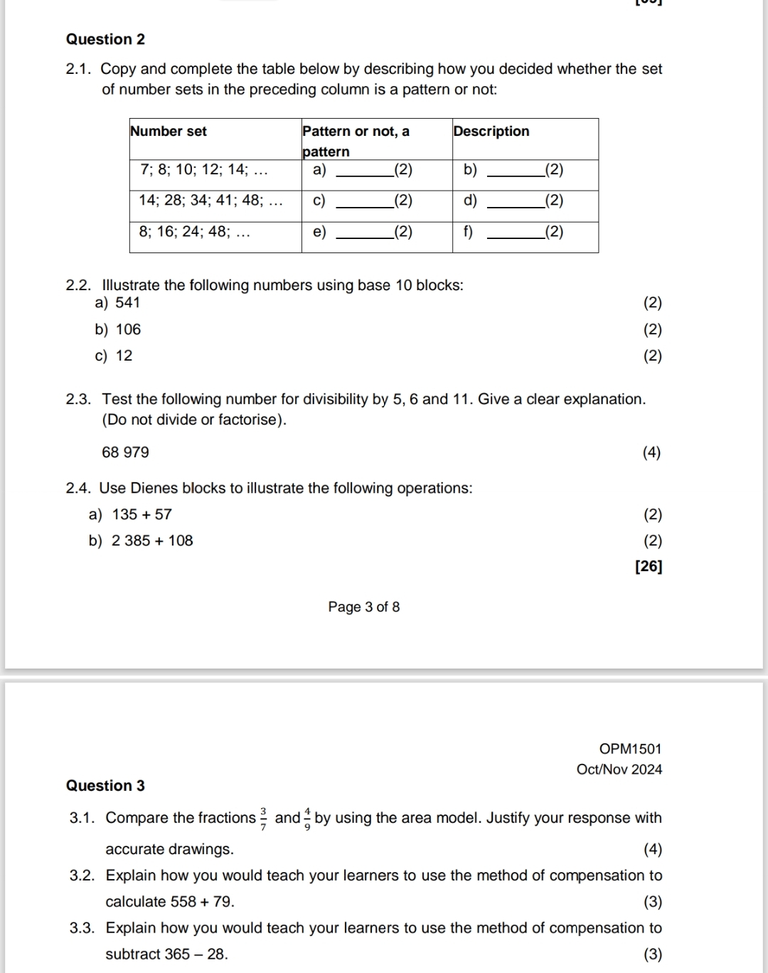 Solved Question 22.1. ﻿Copy and complete the table below by | Chegg.com
