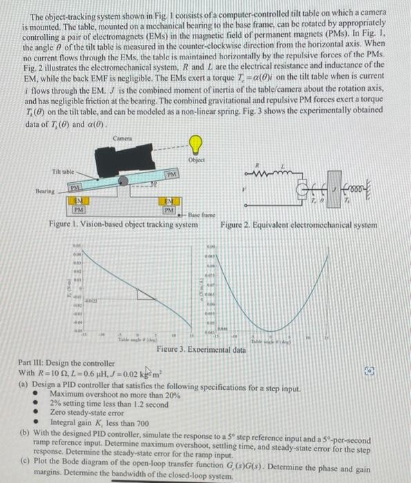 The object-tracking system shown in Fig. 1 consists of a computer-controlled tilt table on which a camera is mounted. The tab