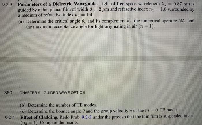 Solved (c) Determine the bounce angle 8 and the group | Chegg.com