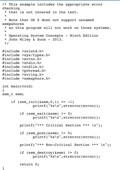 Solved 1. Please download sema_test.c, and nosmp_test.c from | Chegg.com