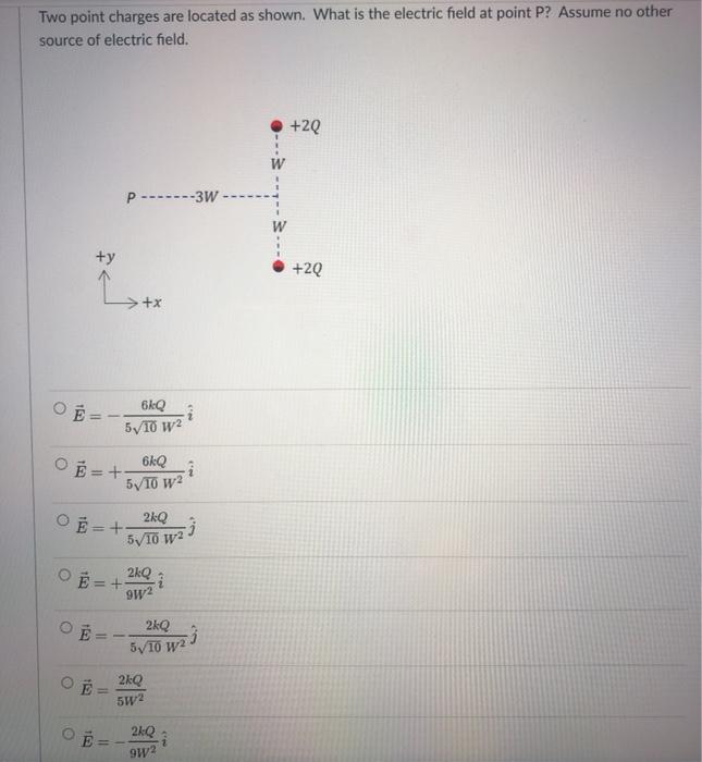 Solved Two point charges are located as shown. What is the | Chegg.com