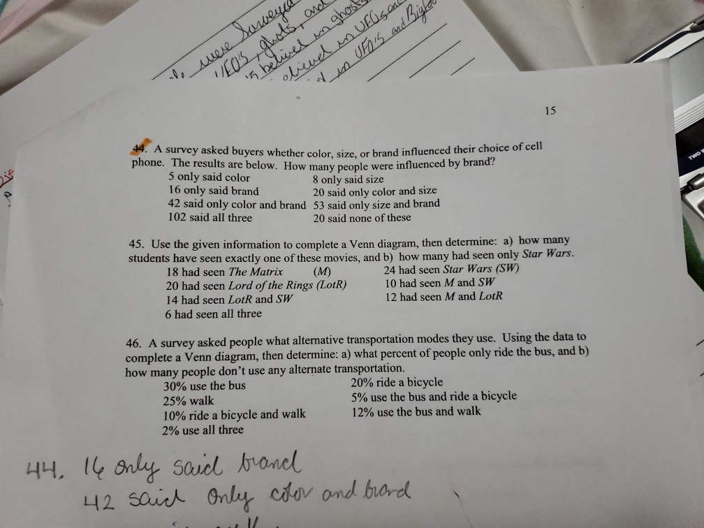 Solved I need help in solving this problem. #44 is the | Chegg.com
