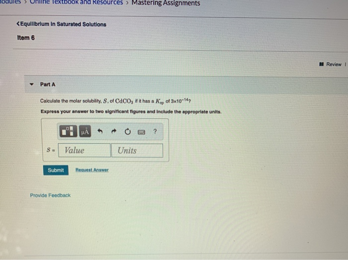 Solved Modules > Online Textbook and Resources > Mastering | Chegg.com