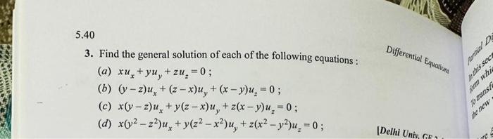 Solved 3. Find the general solution of each of the following | Chegg.com