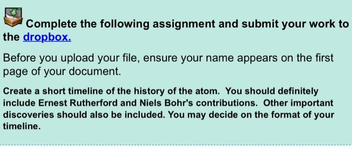 Solved Complete the following assignment and submit your | Chegg.com