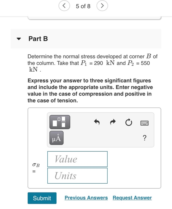 Solved Part A Determine The Normal Stress | Chegg.com