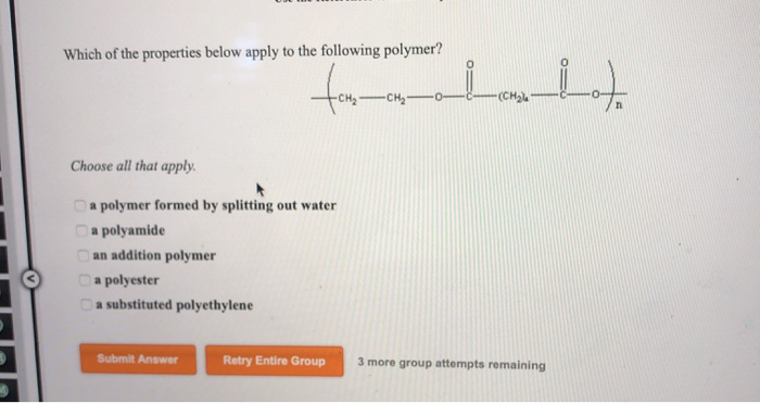 Solved Which Of The Properties Below Apply To The Following Chegg