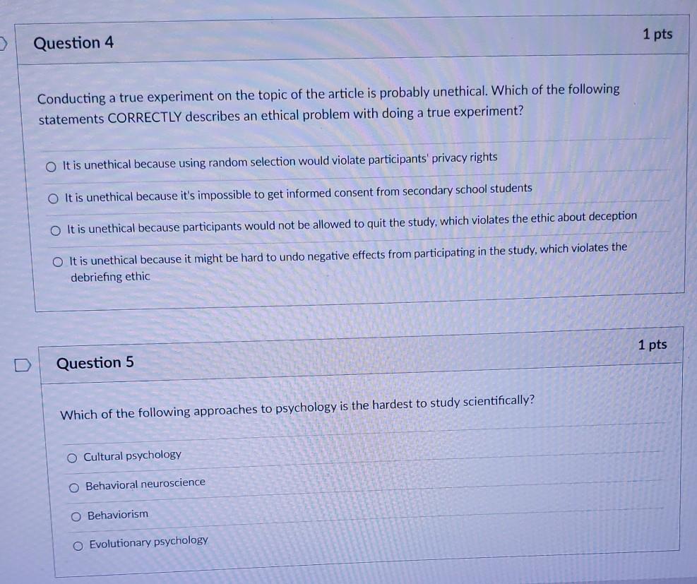 Solved Question 2 1 pts Which of the following is a third | Chegg.com