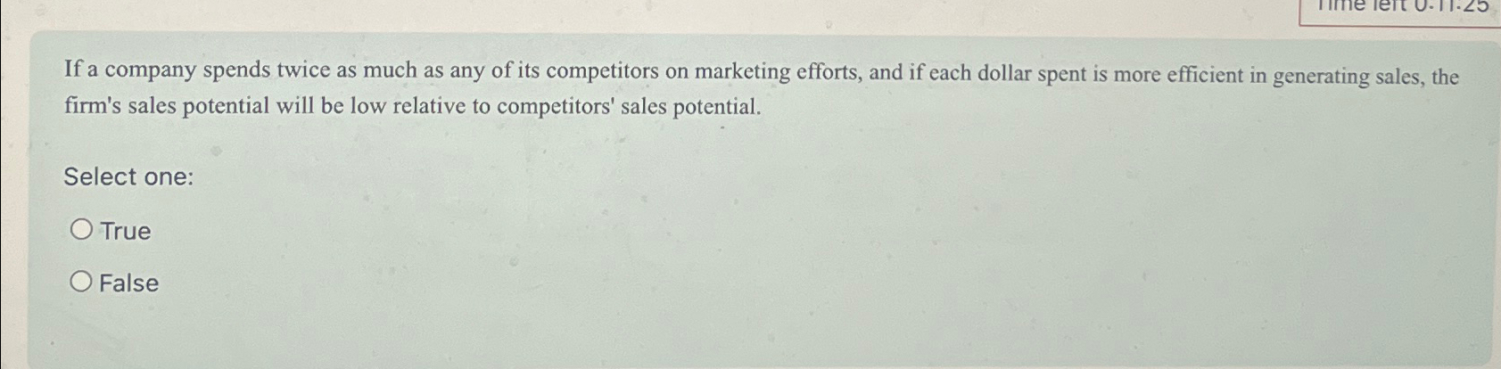 Solved If a company spends twice as much as any of its | Chegg.com