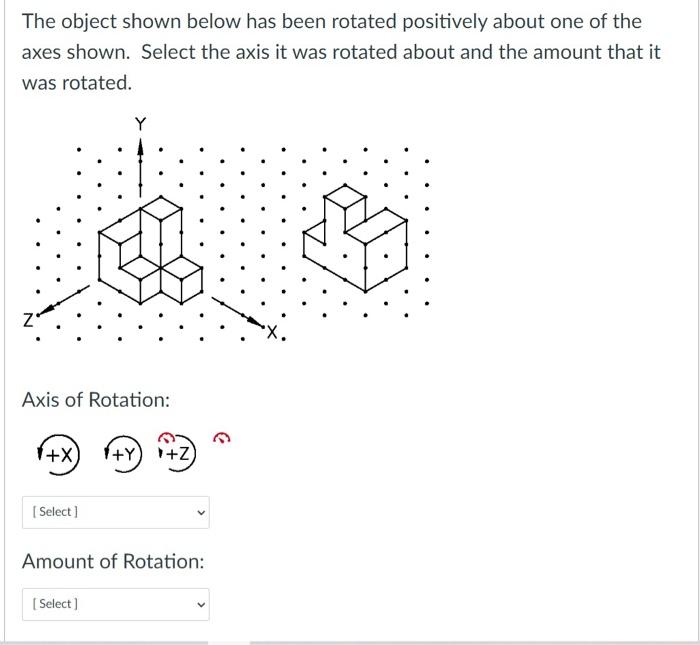 Solved The object shown below has been rotated positively | Chegg.com