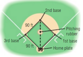 Solved: Baseball A major league baseball “diamond” is actually ...