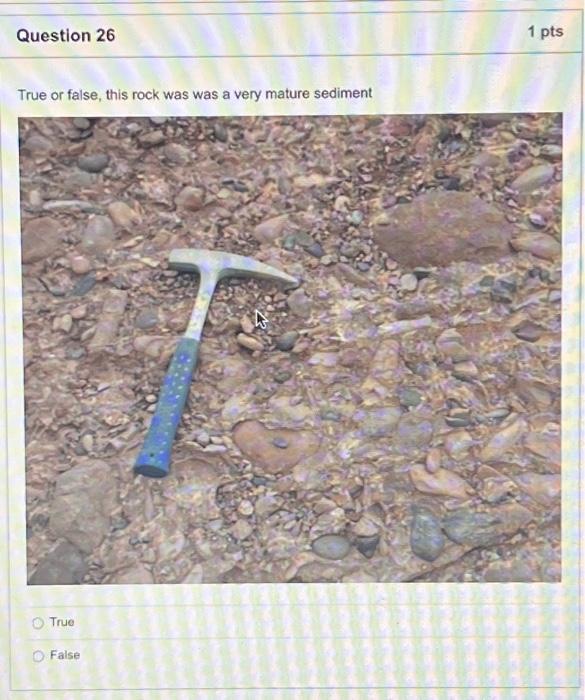 Solved True or false, this rock was was a very mature | Chegg.com