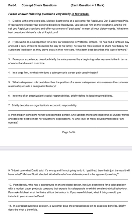 Solved Part-1. Concept Check Questions (Each Question=1 | Chegg.com