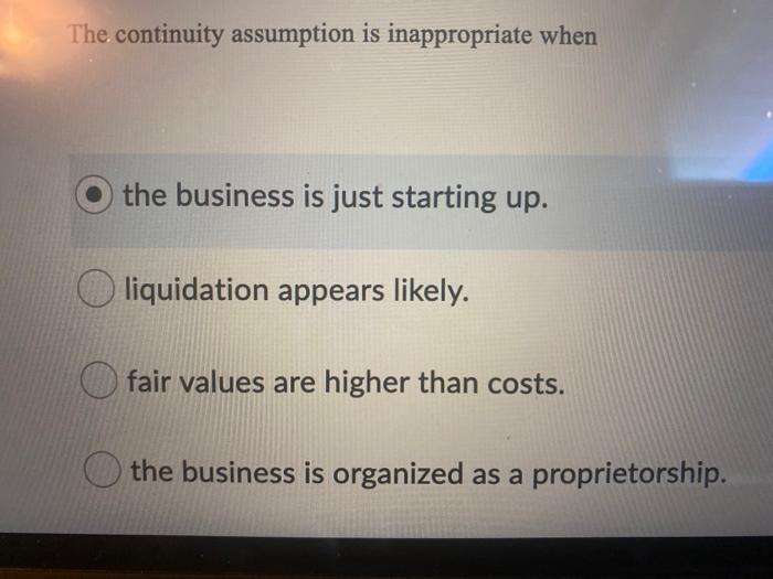 Solved The continuity assumption is inappropriate when the | Chegg.com