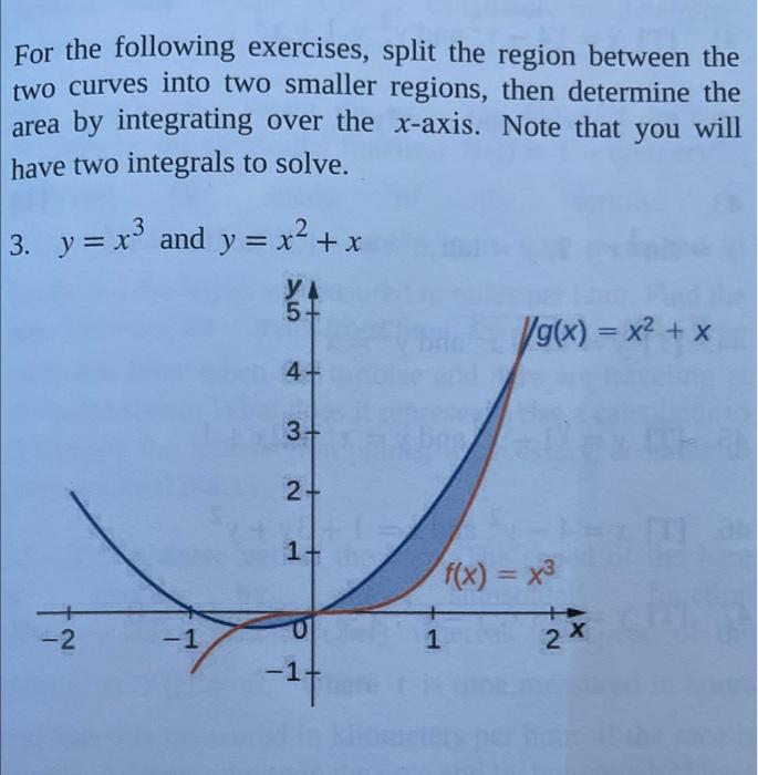 Solved For the following exercises, split the region between | Chegg.com