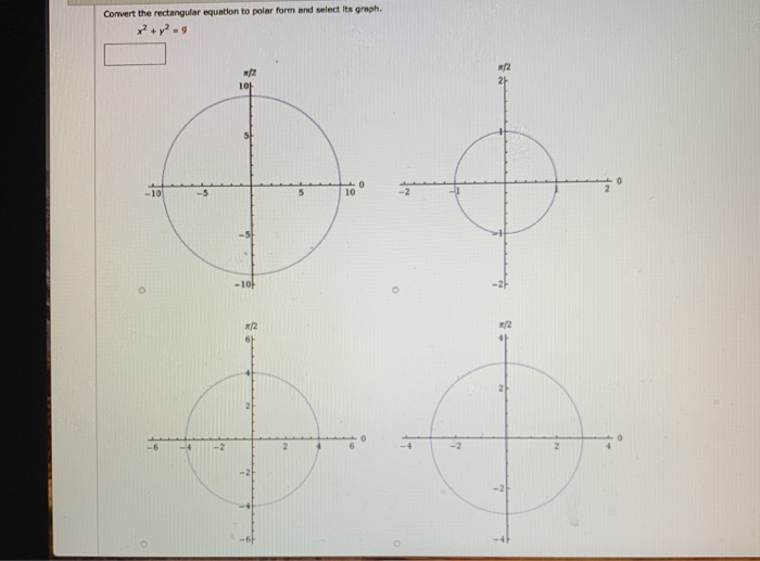 Solved Convert the rectangular equation to polar form and | Chegg.com